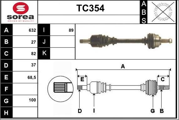 Sera TC354 - Полуоска vvparts.bg