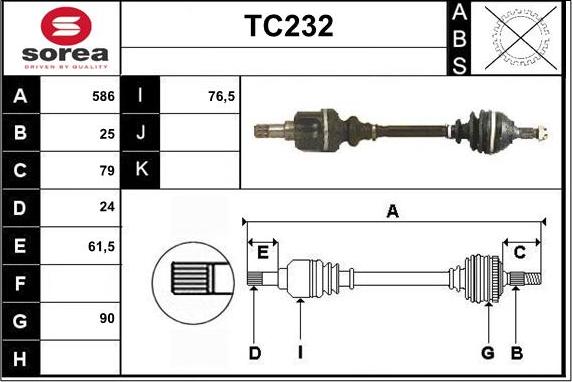 Sera TC232 - Полуоска vvparts.bg