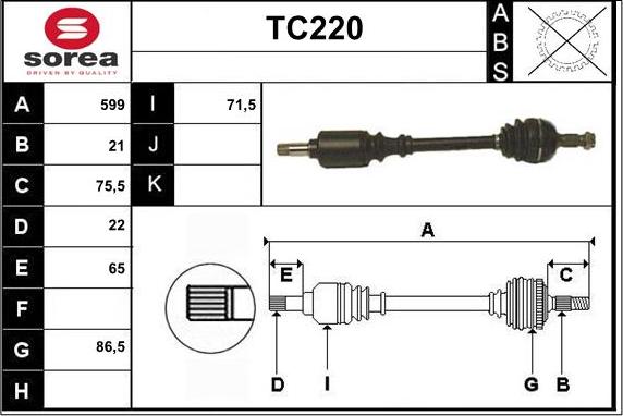 Sera TC220 - Полуоска vvparts.bg