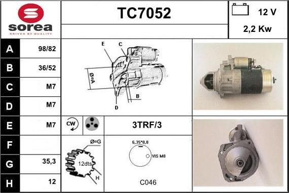 Sera TC7052 - Стартер vvparts.bg