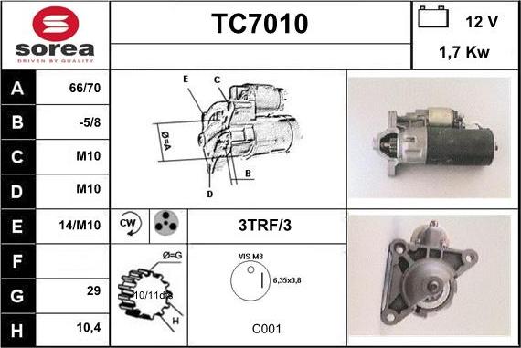 Sera TC7010 - Стартер vvparts.bg