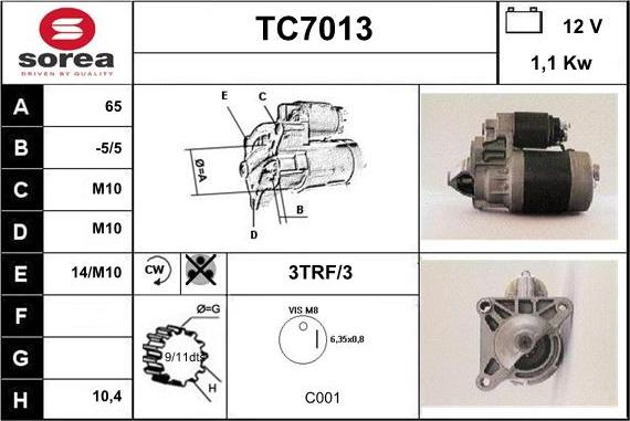 Sera TC7013 - Стартер vvparts.bg