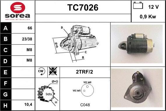 Sera TC7026 - Стартер vvparts.bg