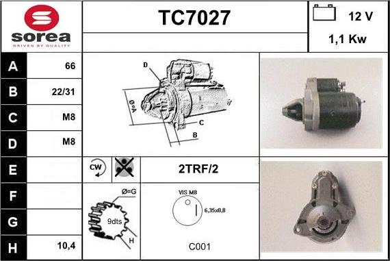 Sera TC7027 - Стартер vvparts.bg