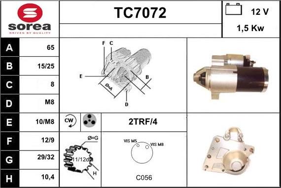 Sera TC7072 - Стартер vvparts.bg