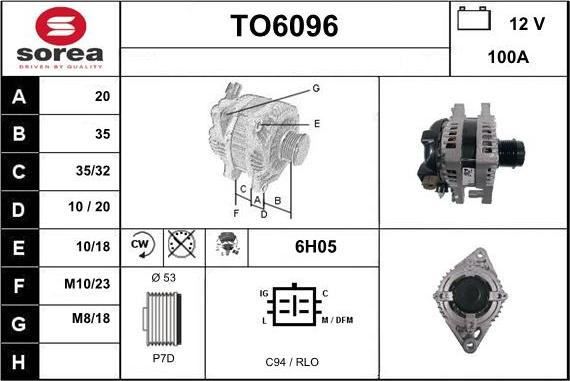 Sera TO6096 - Генератор vvparts.bg