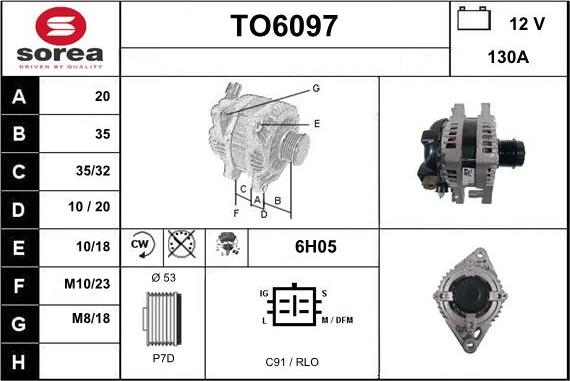 Sera TO6097 - Генератор vvparts.bg