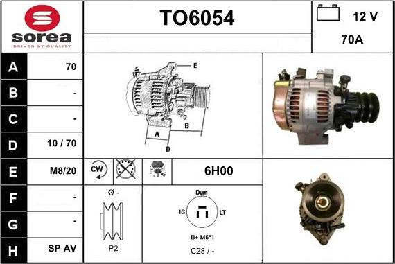 Sera TO6054 - Генератор vvparts.bg