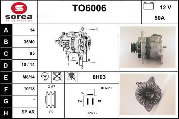 Sera TO6006 - Генератор vvparts.bg