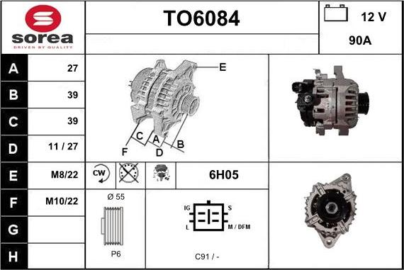 Sera TO6084 - Генератор vvparts.bg