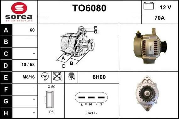 Sera TO6080 - Генератор vvparts.bg