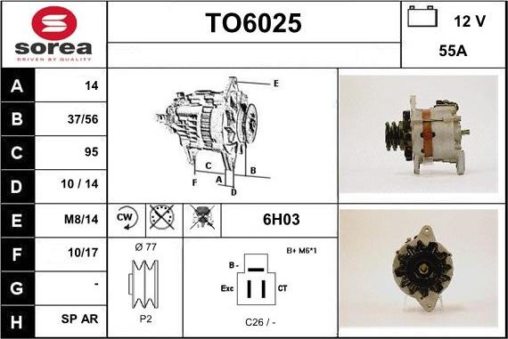 Sera TO6025 - Генератор vvparts.bg