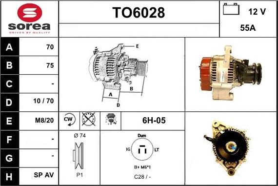 Sera TO6028 - Генератор vvparts.bg