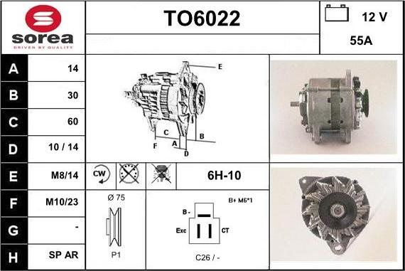 Sera TO6022 - Генератор vvparts.bg