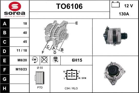 Sera TO6106 - Генератор vvparts.bg