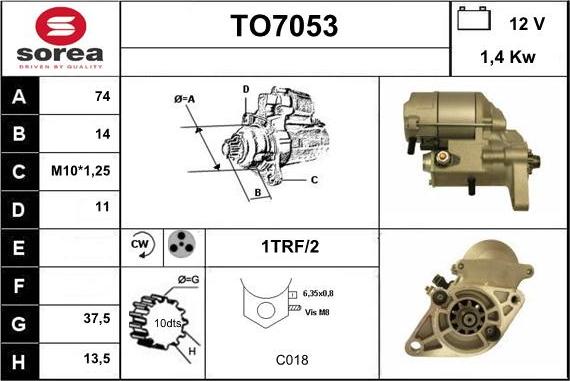 Sera TO7053 - Стартер vvparts.bg