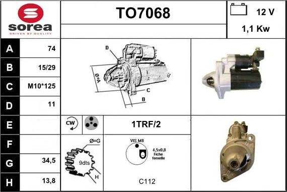 Sera TO7068 - Стартер vvparts.bg