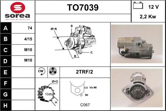 Sera TO7039 - Стартер vvparts.bg