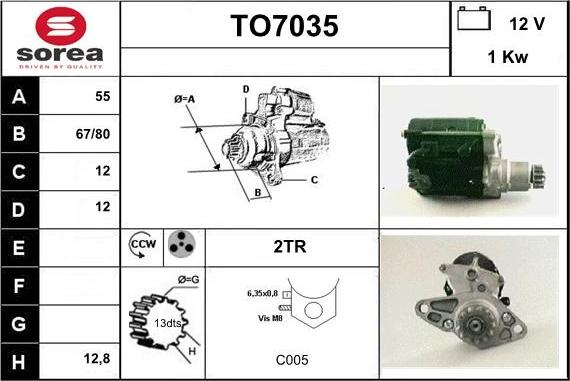 Sera TO7035 - Стартер vvparts.bg