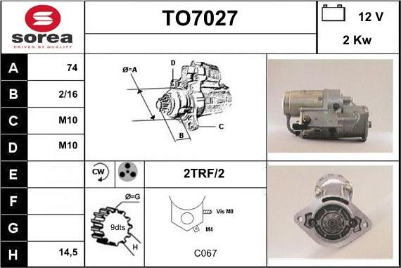 Sera TO7027 - Стартер vvparts.bg