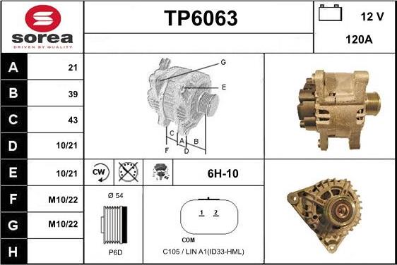 Sera TP6063 - Генератор vvparts.bg