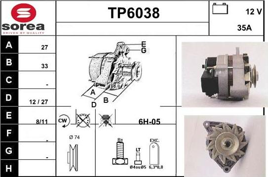 Sera TP6038 - Генератор vvparts.bg