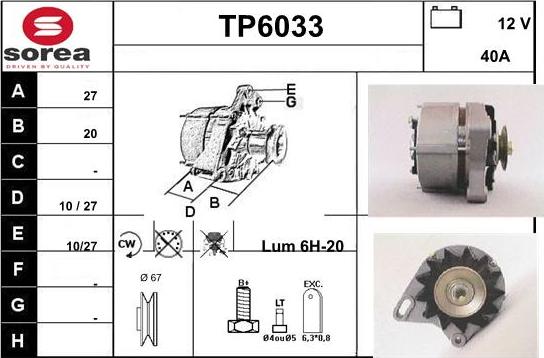 Sera TP6033 - Генератор vvparts.bg