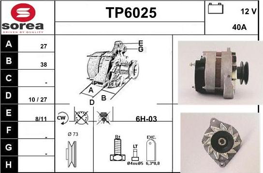 Sera TP6025 - Генератор vvparts.bg