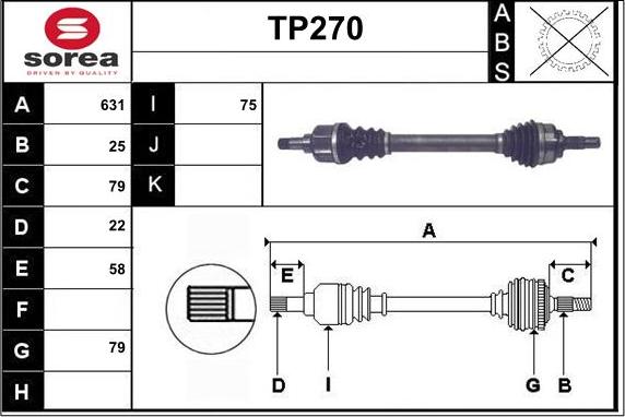 Sera TP270 - Полуоска vvparts.bg