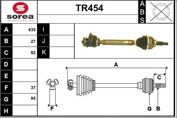 Sera TR454 - Полуоска vvparts.bg