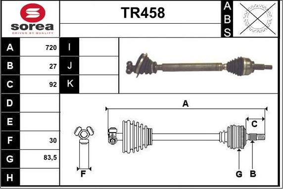 Sera TR458 - Полуоска vvparts.bg