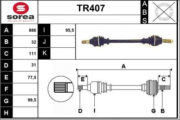 Sera TR407 - Полуоска vvparts.bg