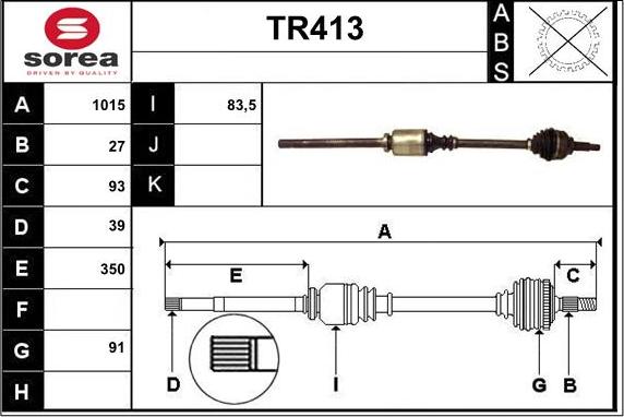 Sera TR413 - Полуоска vvparts.bg