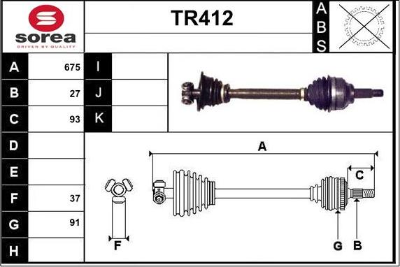 Sera TR412 - Полуоска vvparts.bg