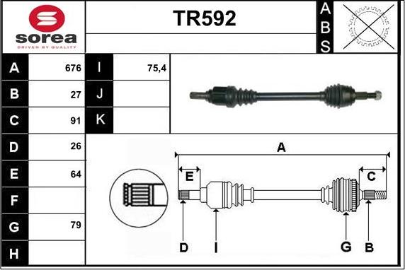 Sera TR592 - Полуоска vvparts.bg