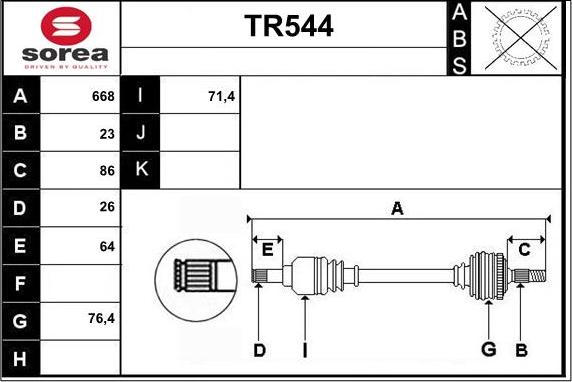 Sera TR544 - Полуоска vvparts.bg