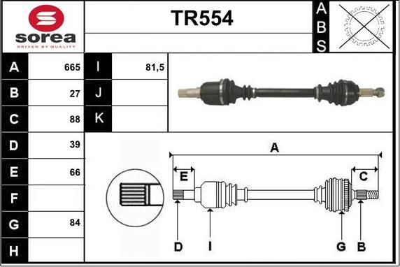 Sera TR554 - Полуоска vvparts.bg