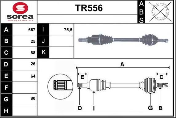 Sera TR556 - Полуоска vvparts.bg