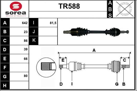 Sera TR588 - Полуоска vvparts.bg