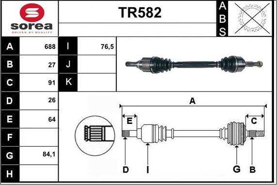 Sera TR582 - Полуоска vvparts.bg