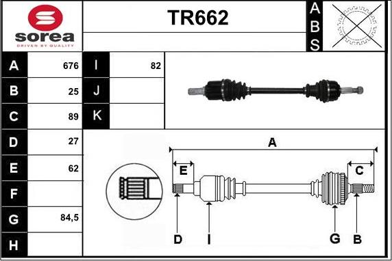 Sera TR662 - Полуоска vvparts.bg