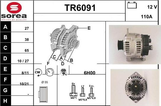 Sera TR6091 - Генератор vvparts.bg