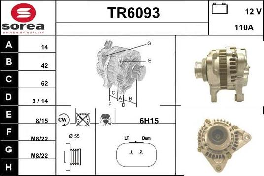 Sera TR6093 - Генератор vvparts.bg