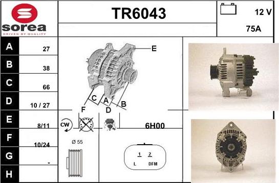 Sera TR6043 - Генератор vvparts.bg