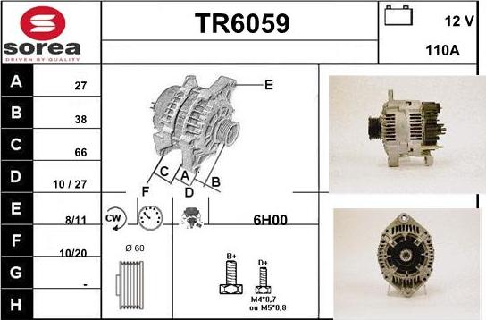 Sera TR6059 - Генератор vvparts.bg