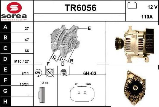 Sera TR6056 - Генератор vvparts.bg