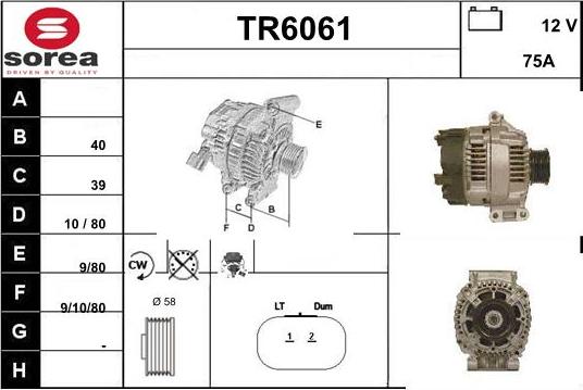 Sera TR6061 - Генератор vvparts.bg