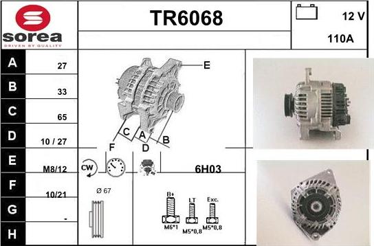 Sera TR6068 - Генератор vvparts.bg