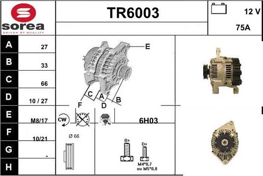 Sera TR6003 - Генератор vvparts.bg