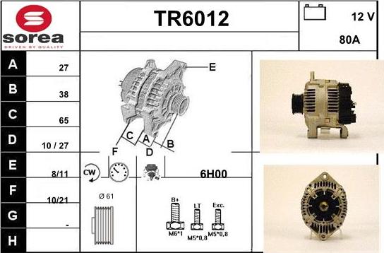 Sera TR6012 - Генератор vvparts.bg